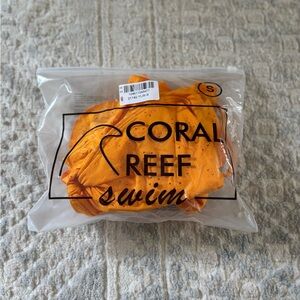 NEW Coral Reef Bright Orange Bikini Top